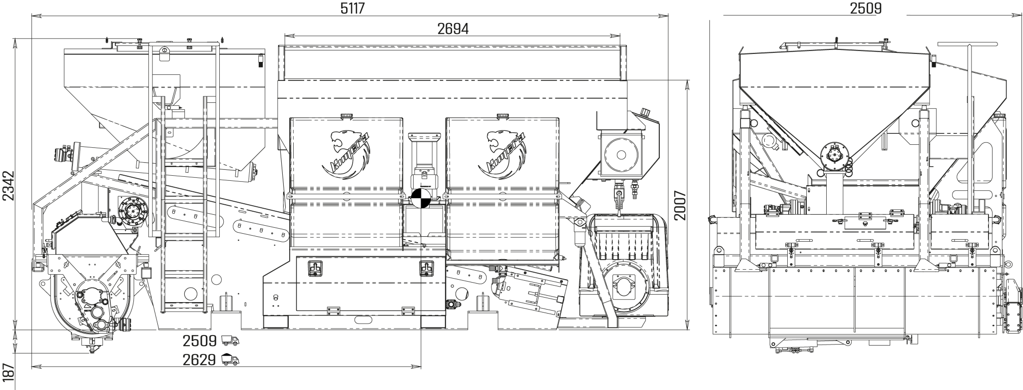 D420 mobile concrete batching plant